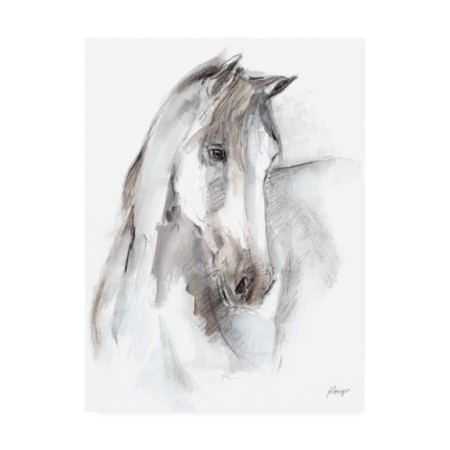 TRADEMARK FINE ART Ethan Harper 'Watercolor Equine Study I' Canvas Art, 35x47 WAG15796-C3547GG